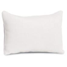 Eggshell White Polyester Outdoor Lumbar Pillow W/ Piping By Oxford Garden - 13 X 22 image