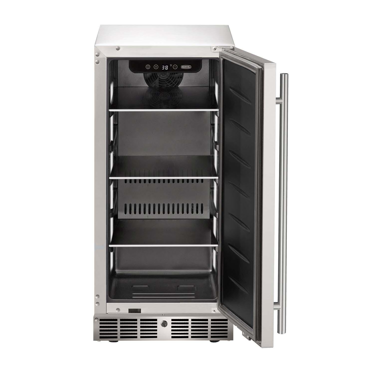 Marvel MRRE215-SS31A 15-in 3 Cu. Ft. Refrigerator - Door Open - White Background thumbnail