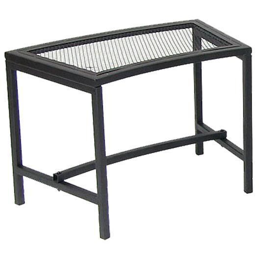 Ultimate Patio Black Mesh Patio Fire Pit Bench - 2 Benches - Bench - White Background