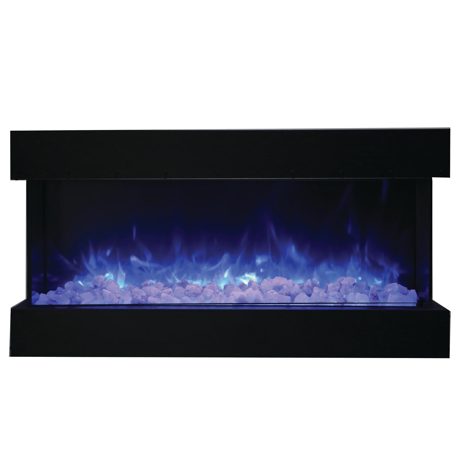 Amantii 50-inch Tru View Built-In Three Sided Electric Fireplace - Blue thumbnail