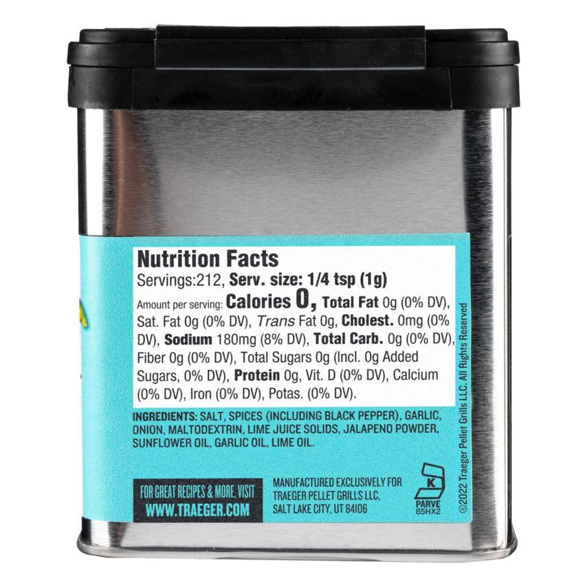 Traeger SPC207 Anything Rub - Nutrition Facts thumbnail