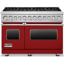 Viking Professional 7 Series 48-Inch 8 Burner Natural Gas Dual Fuel Range - Apple Red - VDR7488BAR image