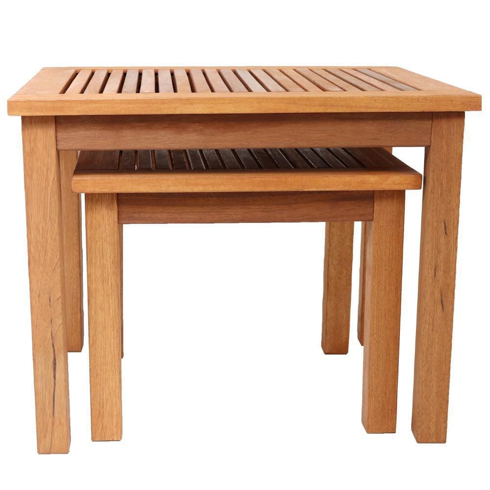 Ultimate Patio Meranti Wood Outdoor Nesting Side Tables BBQGuys