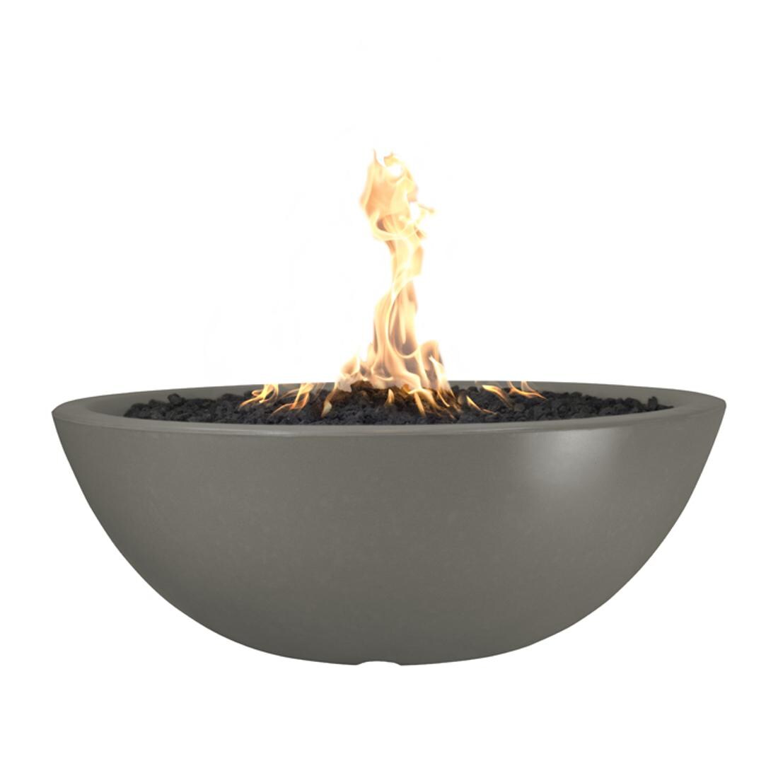 Sedona 48 Inch Round GFRC Propane Fire Bowl w/ Glow Plug in Ash by The Outdoor Plus