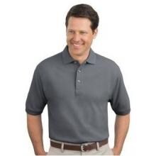 Port Authority Pique Knit Polo Shirt XL - Steel Grey image