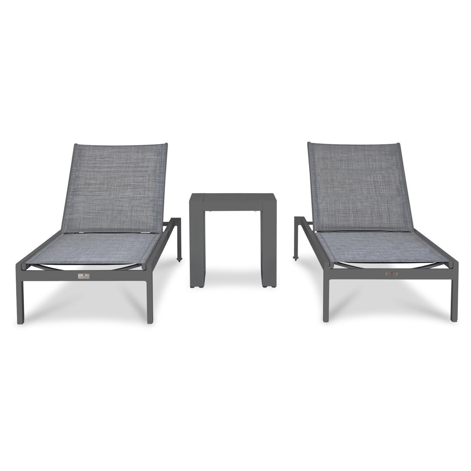 Spring Bay 3 Piece Chaise Lounge Set in Slate - Set - White Background thumbnail