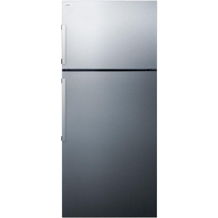 Summit 28-Inch 9.67 Cu. Ft. Freestanding Top Freezer Refrigerator - Stainless Steel - FF1511SS thumbnail