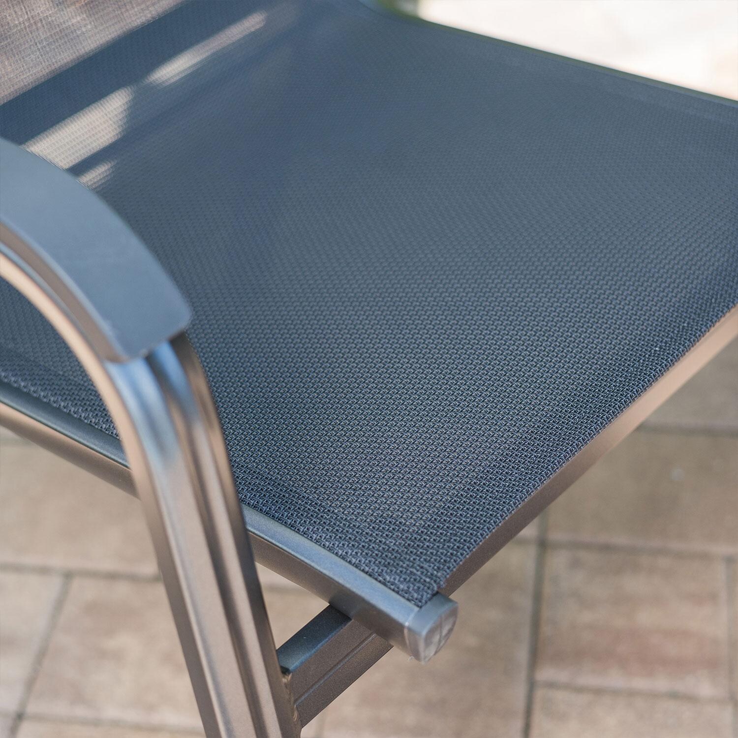 Basic Plus 5 Pc Aluminum Dining Set w/ Stacking Dining Chairs By KETTLER - Dining Chair - Seat - Detail thumbnail