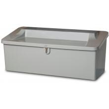 Designer Chests Fiberglass Outdoor Storage Chest With Recessed Top - Gray