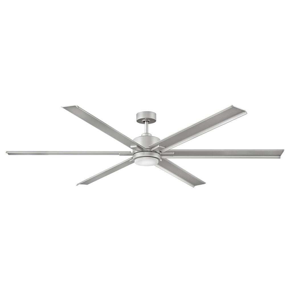 Hinkley Lighting Indy Maxx 82-Inch LED Indoor / Outdoor Ceiling Fan - Brushed Nickel - 900982FBN-LDD