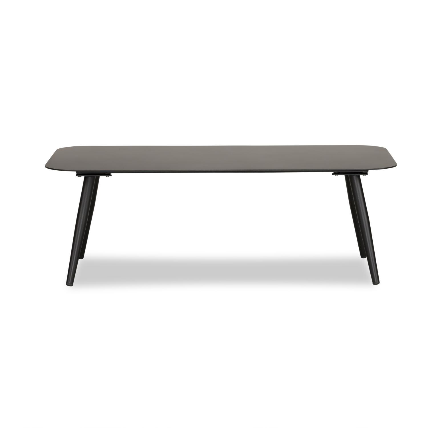 Lakeview Midnight Cove 46 1/2 Inch Black Aluminum Coffee Table - White Background thumbnail