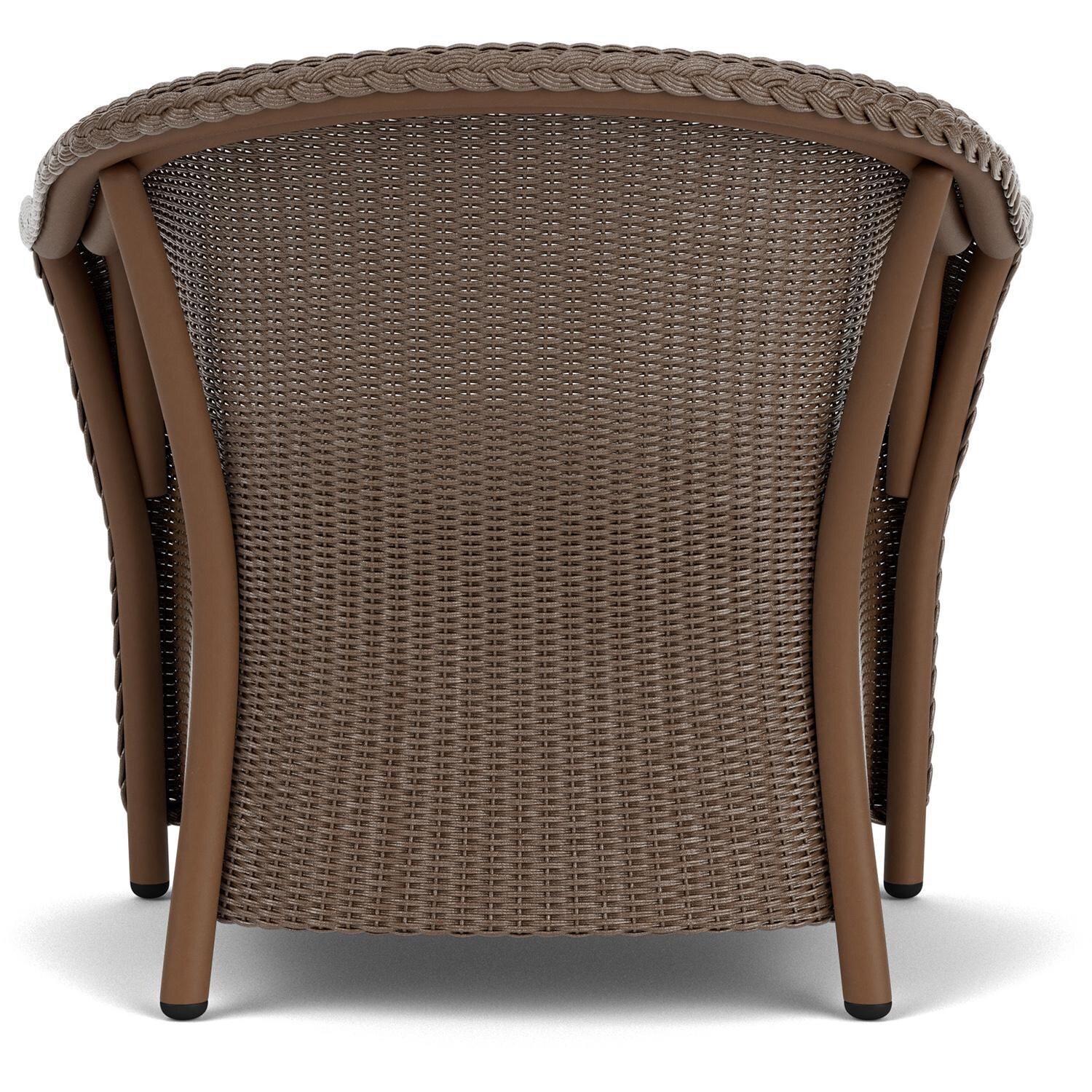 Lloyd Flanders Reflections 4-Piece Seating Set W/ Ottoman & End Table in Bark Finish - Lounge Chair Back thumbnail