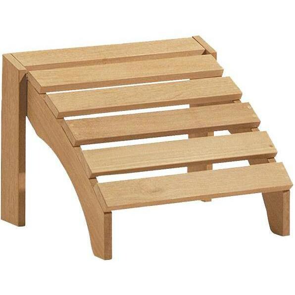 Oxford Garden Natural Shorea Adirondack Patio Footstool