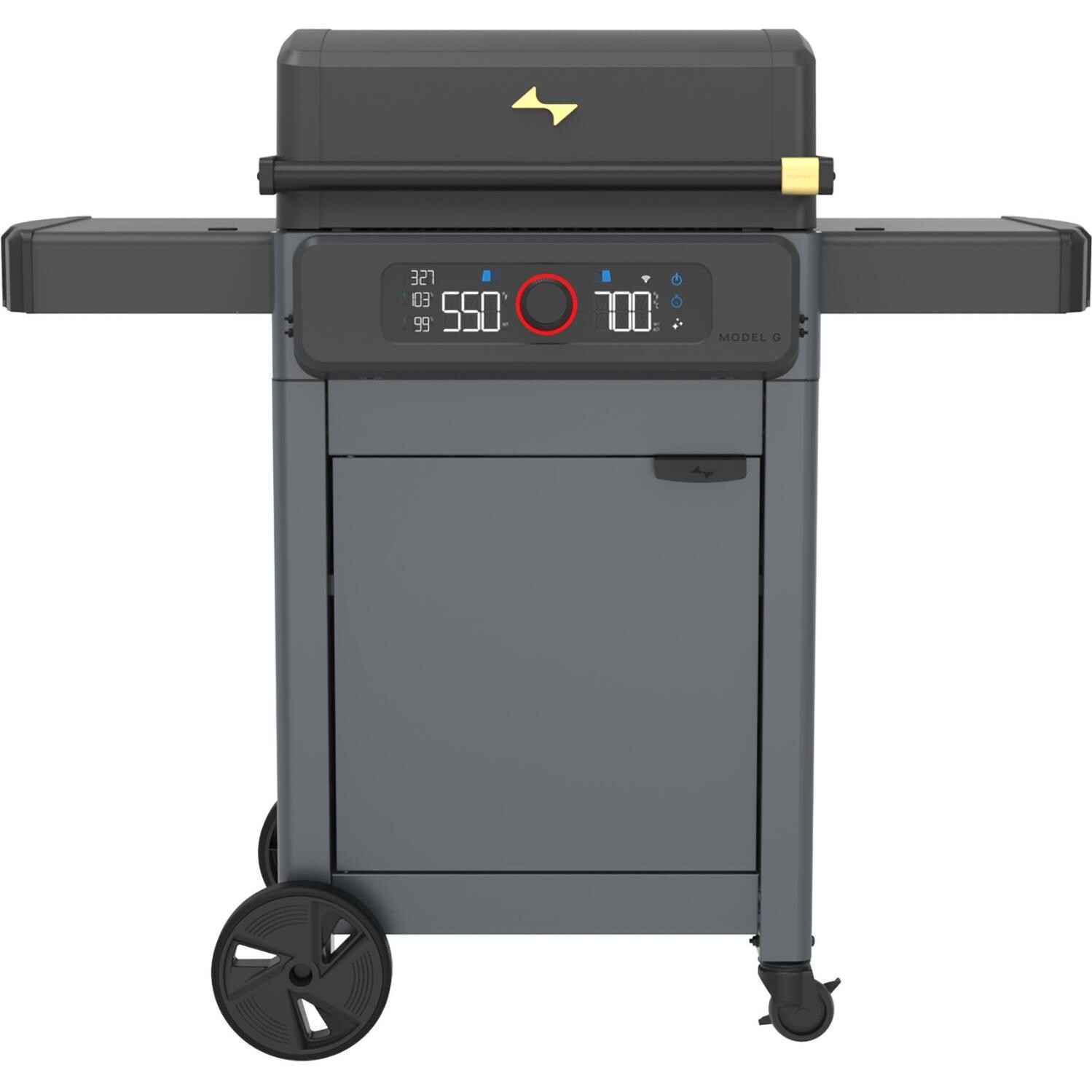 Current Model G Dual Zone Electric Grill W/ Cabinet in Black - 24653014BC
