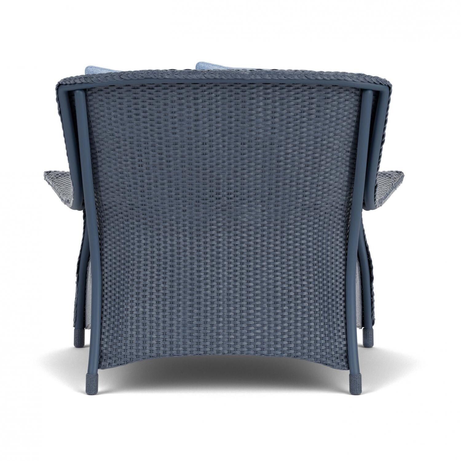 Lloyd Flanders Mandalay Chair and a Half in Denim Blue Finish with Demo Skyway Fabric - Back thumbnail
