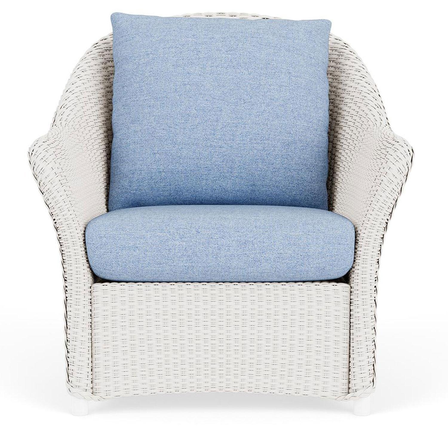 Lloyd Flanders Weekend Retreat Lounge Chair in White Finish W/ Demo Skyway Fabric thumbnail