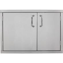 BBQGuys.com Kingston Series 42 X 19-Inch Stainless Steel Enclosed Water Resistant Cabinet Storage