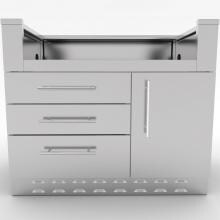Sunstone 40-Inch Outdoor Kitchen Gas Grill Cabinet - SAC40GLPCD