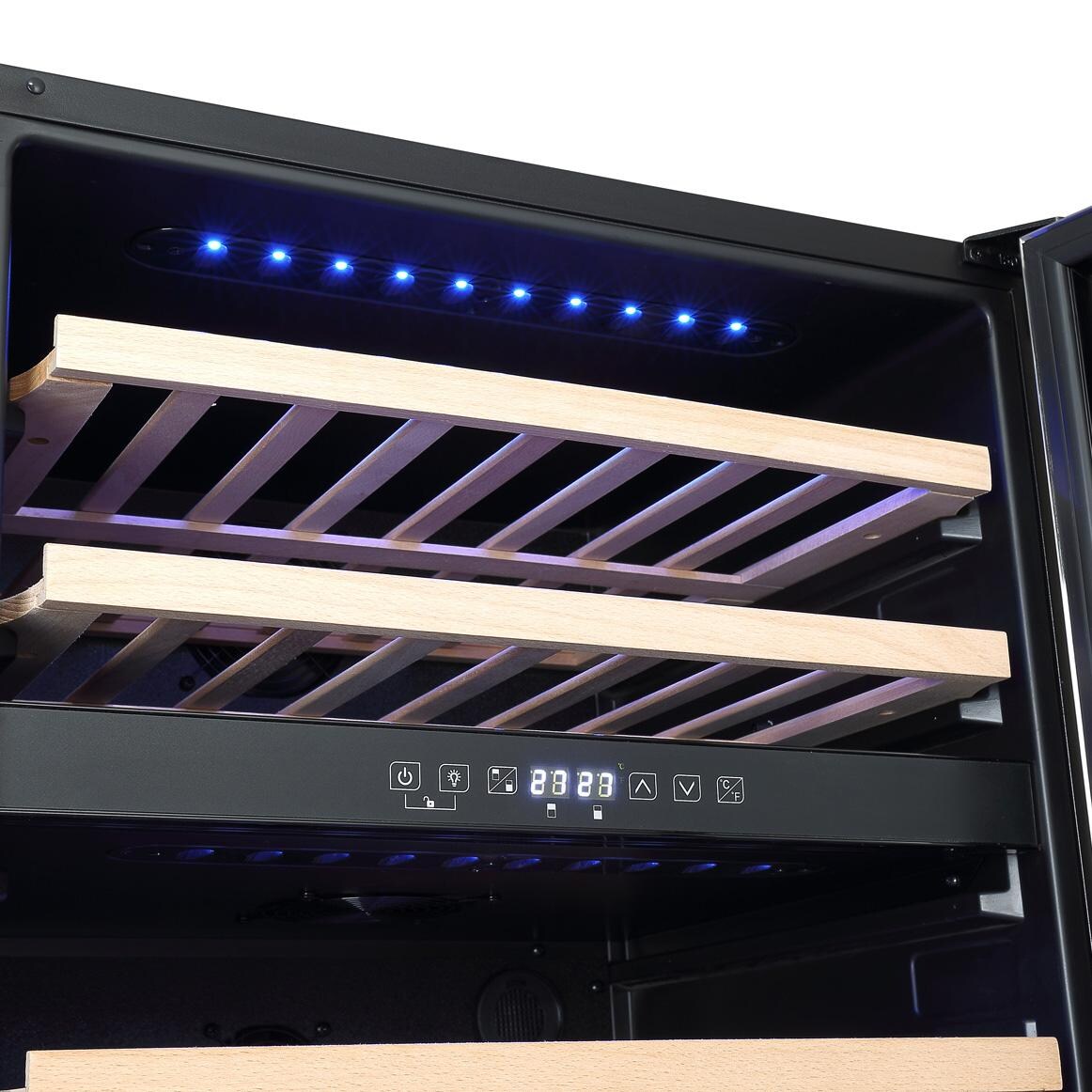 Everdure EWC46SS Everdure 46 Bottle Right Hinge Glass Door Luxury Wine Cooler - Stainless Steel - EWC46SS - Controls & Shelves - Detail thumbnail