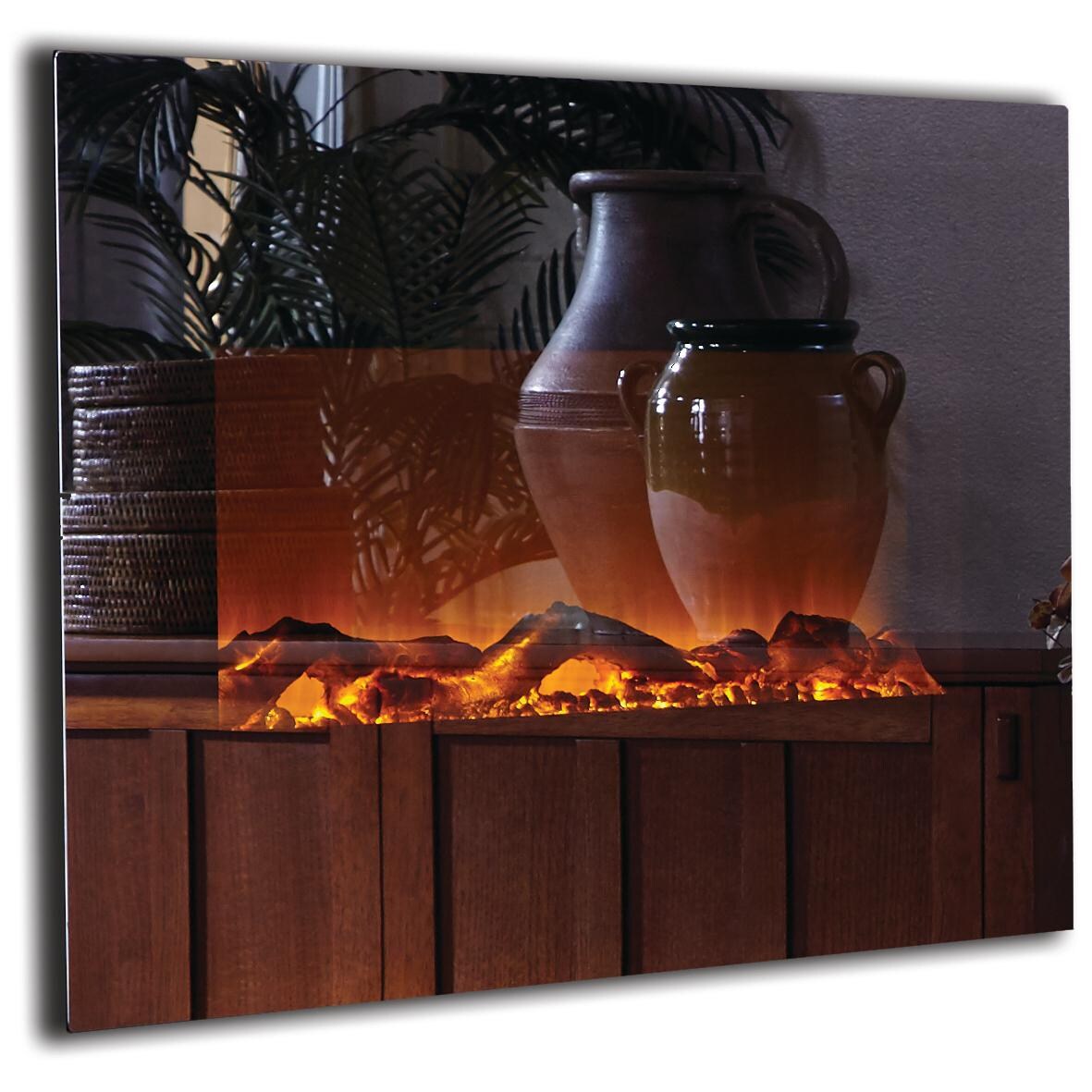 Touchstone Home Products Onyx 50-Inch Wall Mount Electric Fireplace With Mirror Glass Surround - Solo thumbnail