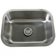 BBQGuys 23 X 18 Outdoor Rated Stainless Steel Undermount Sink W/ Sink Strainer - BBQ-SM2318-18G