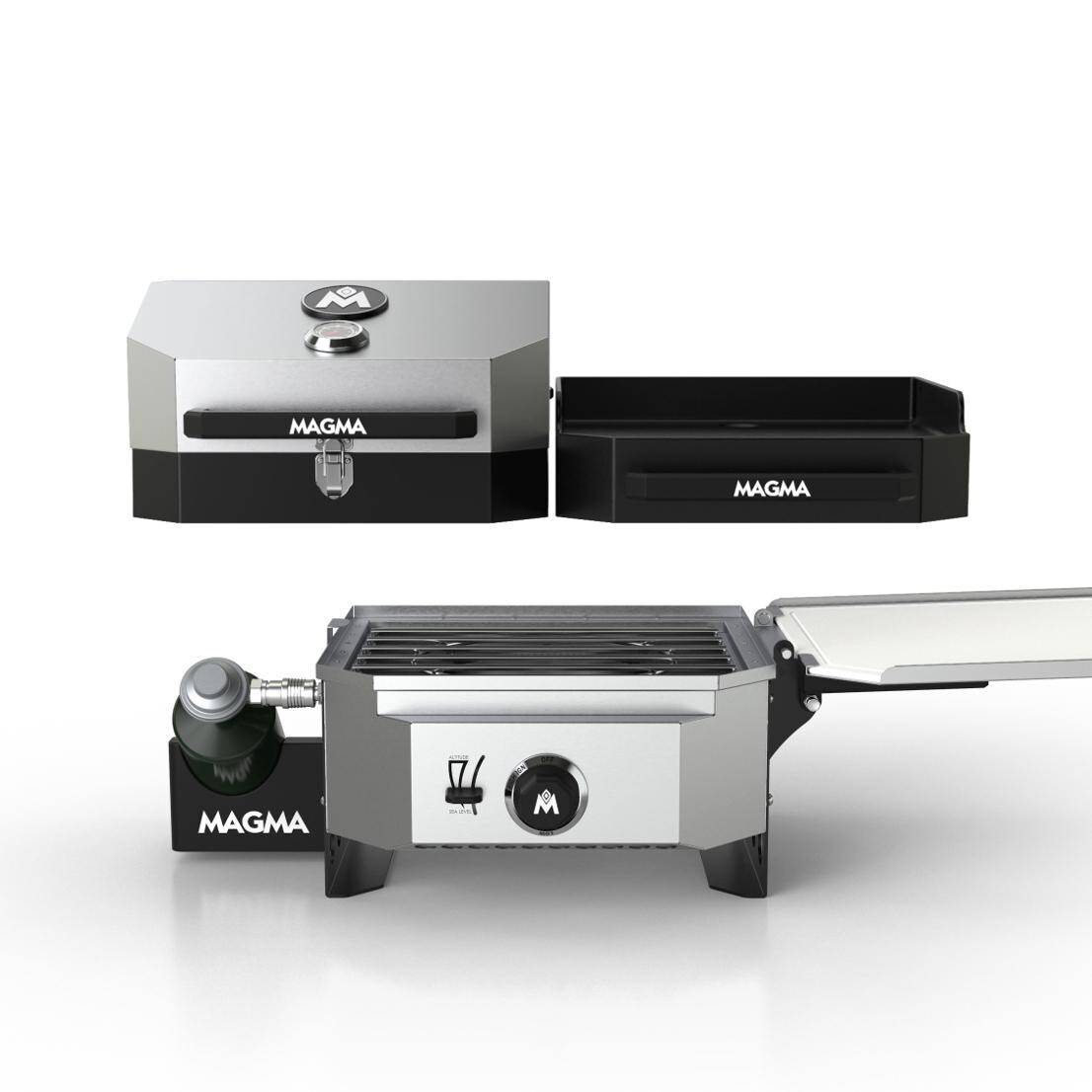 Magma Crossover Single Burner Firebox Outdoor Cooker With Grill Topper & Griddle Topper thumbnail