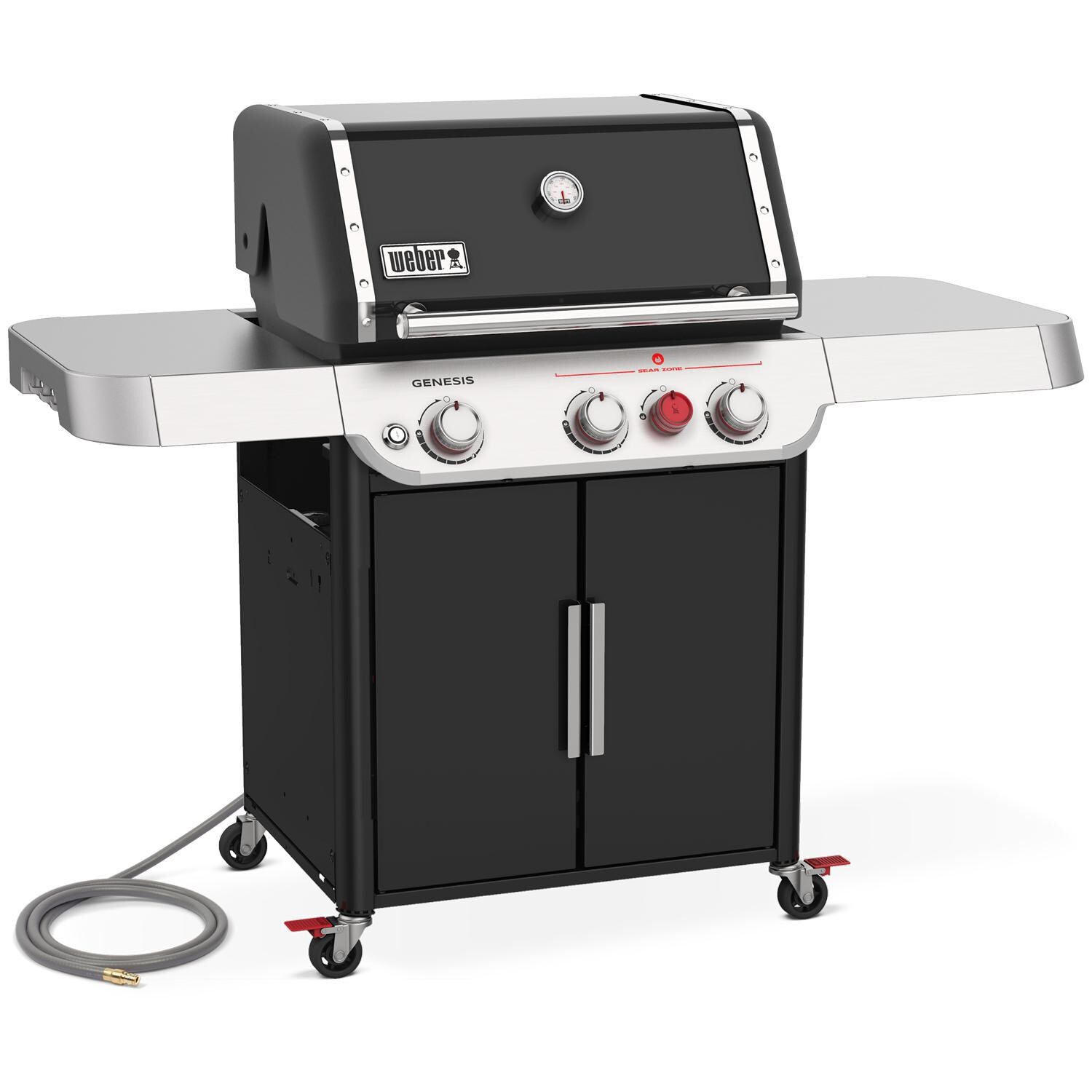 Weber GENESIS 37313301 SP-E-325s Special Edition Natural Gas Grill with Sear Burner - Black - Left-Side Angled View thumbnail