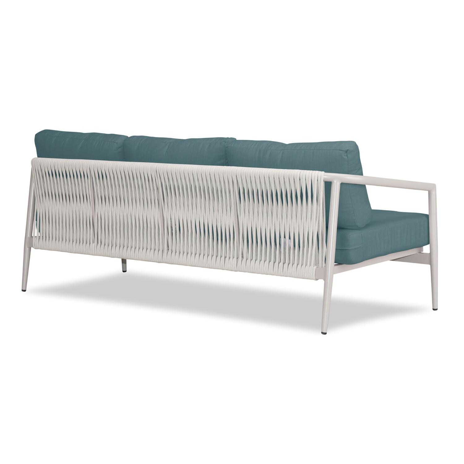 Lakeview Midnight Cove 3 Person Aluminum Sofa in Urban Stone/Carrera/Cast Lagoon - Back Right - White Background thumbnail