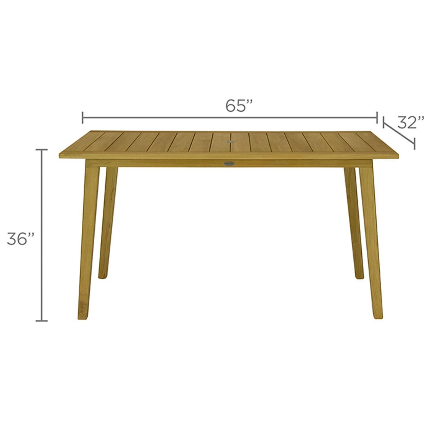 Admiral 5 Pc Counter Height Dining Set in Brown Sand by Royal Teak Collection - Dining Table - Dimensions - Diagram thumbnail