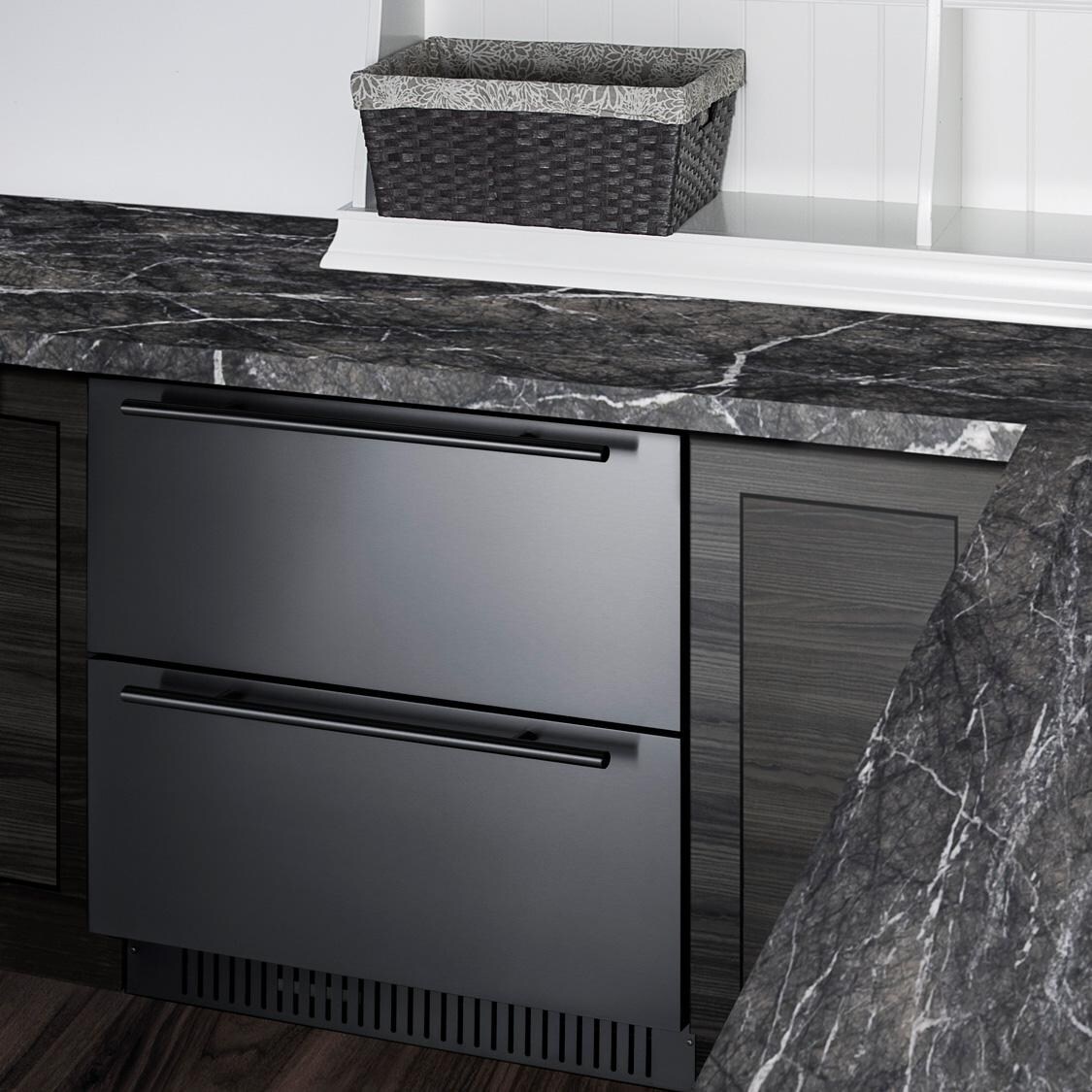 Summit SPR275OS2D 27-Inch 4.83 Cu. Ft. 2-Drawer All-Refrigerator - No Panel - Installed thumbnail