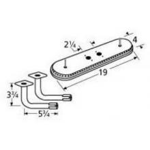 Stainless Steel Oval Twin, Centered, 2.25 Inch Offset Burner 15202-74302 image