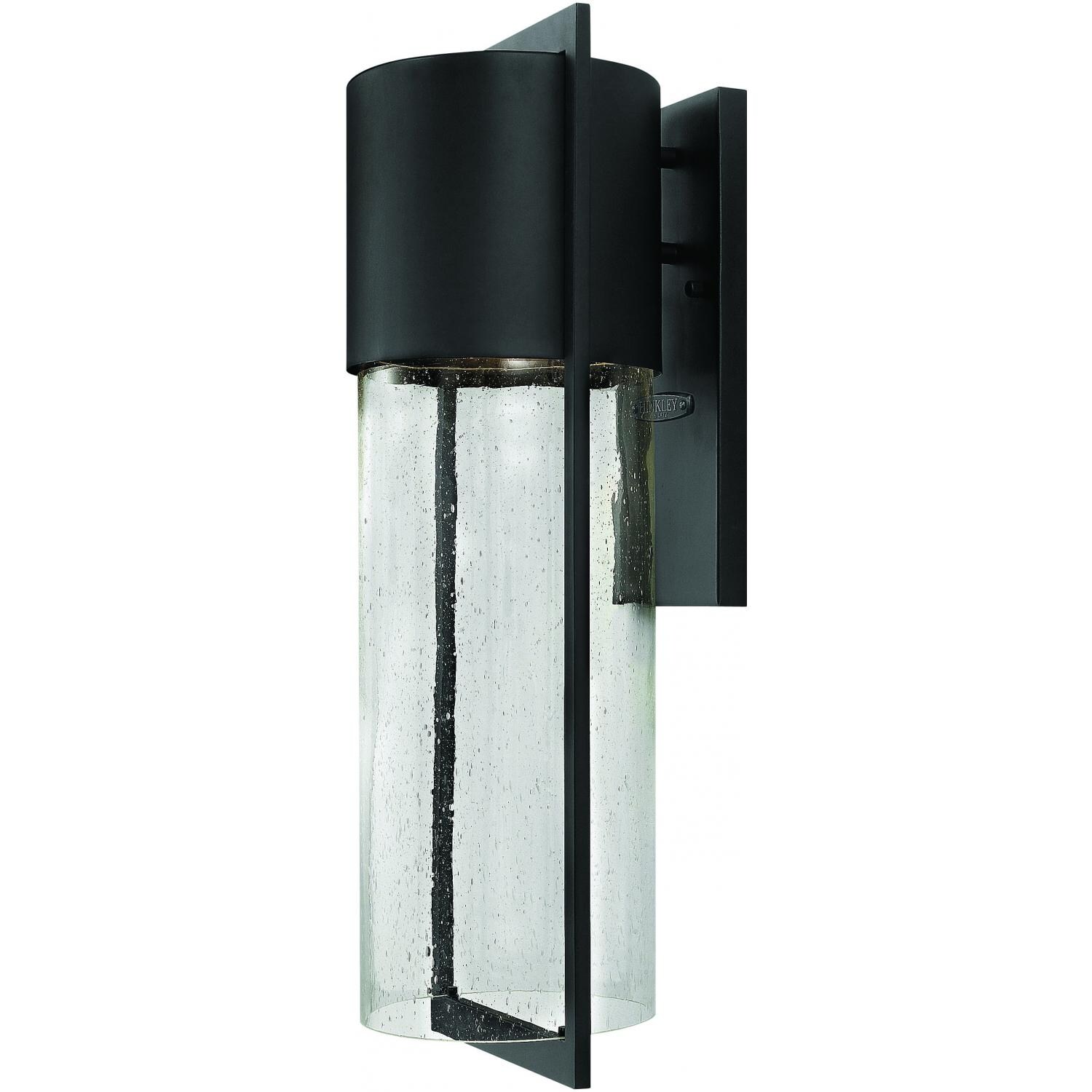Hinkley Lighting Shelter One Light 23-Inch Dark Sky Outdoor Wall Light - Black - 1325BK