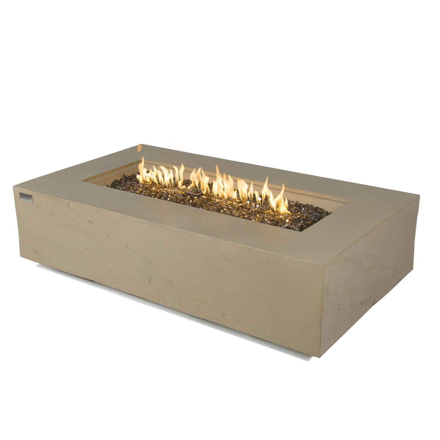 Elementi Colorado OFG410SY-NG 56-Inch Natural Gas Sunlight Yellow Fire Pit Table - On - White Background thumbnail