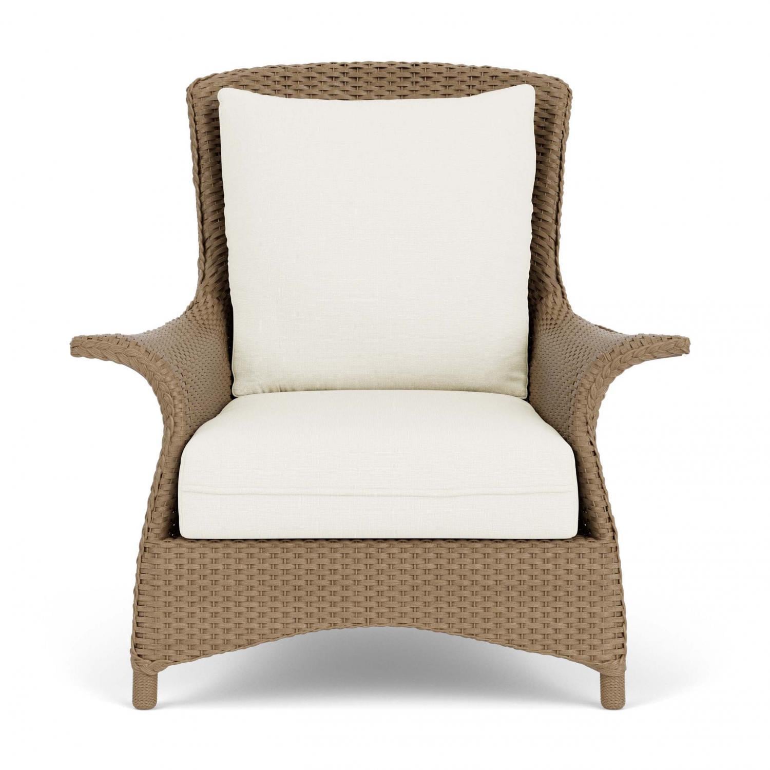 Lloyd Flanders Mandalay Lounge Chair in Fawn Finish with Sailcloth Salt fabric thumbnail