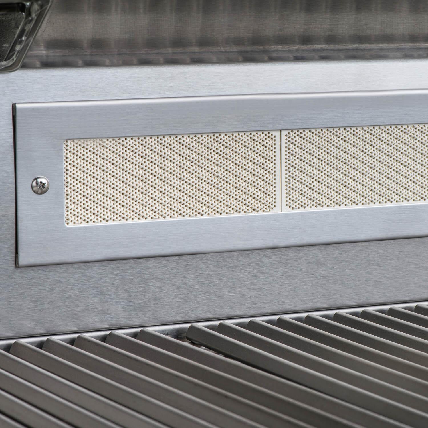 Blaze - BLZ-4LTE2-LP - Premium LTE 32-Inch 4-Burner Built-In Propane Gas Grill - Rear Rotisserie Burner Closeup thumbnail