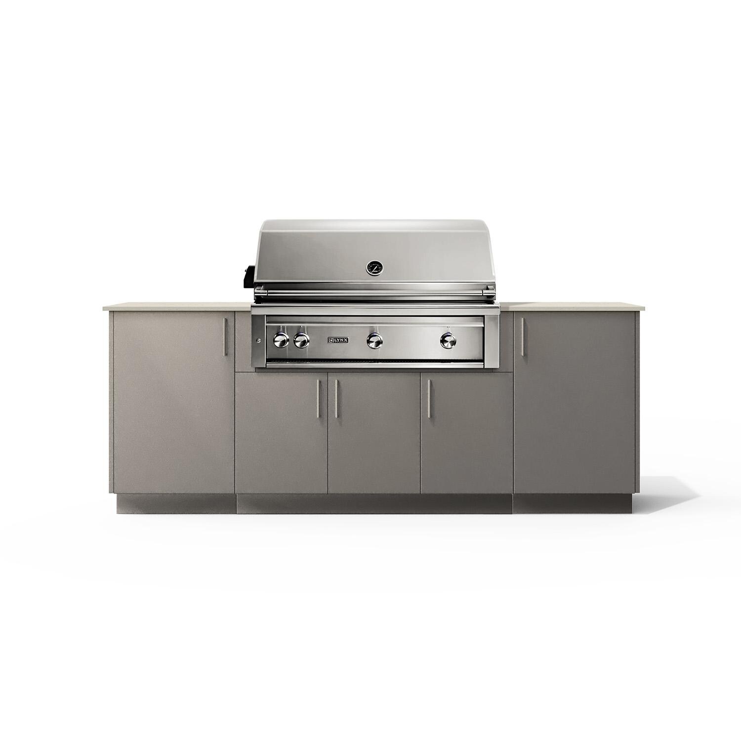 Urban Bonfire B-Sierra-42-TwinEagles-Keon-Clay Sierra 42 Outdoor Kitchen w/ Twin Eagles Propane Grill, Keon Countertop & Clay Finish thumbnail
