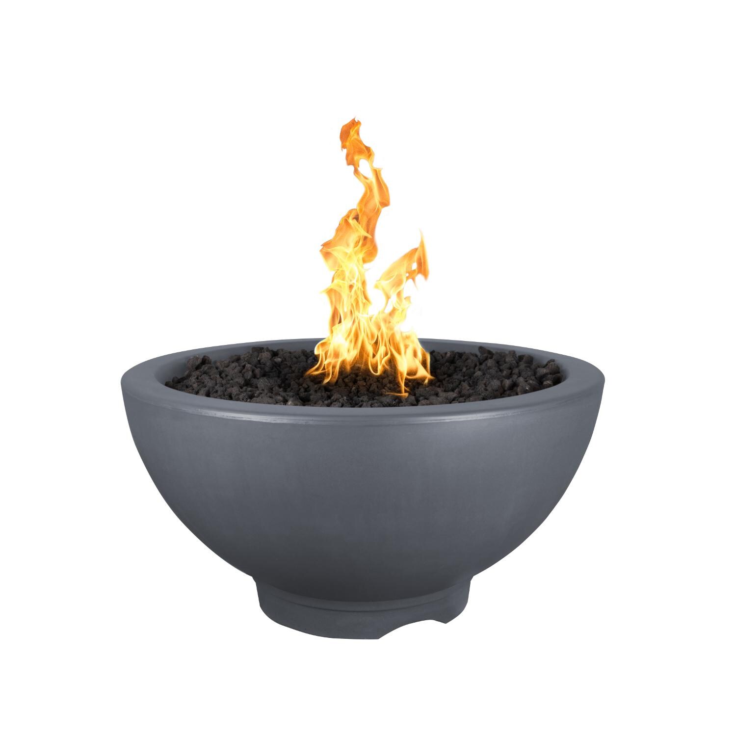 Sonoma 38 Inch Round GFRC Propane Fire Bowl in Gray by The Outdoor Plus