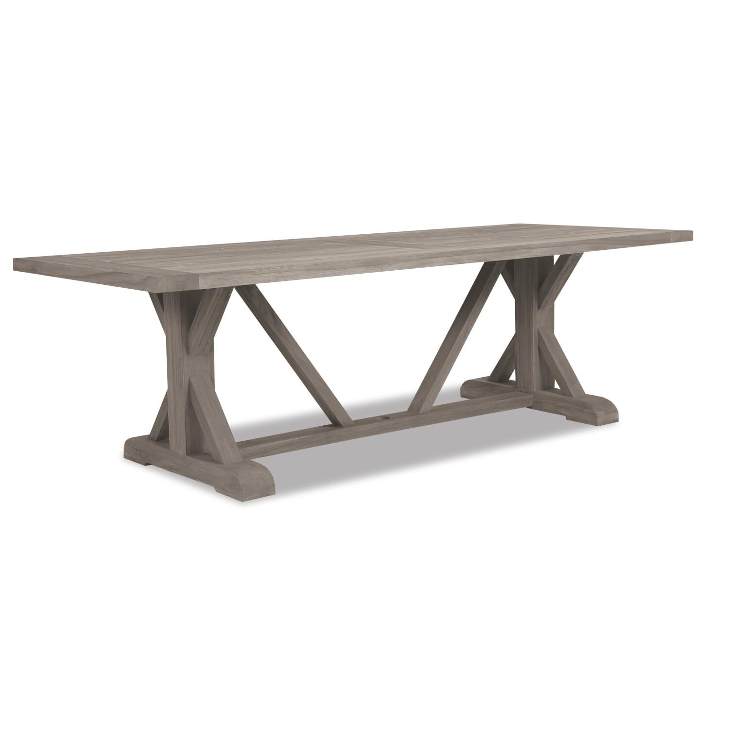 Teak 94 X 40 Inch Rectangular Driftwood Patio Dining Table By Sunset West thumbnail