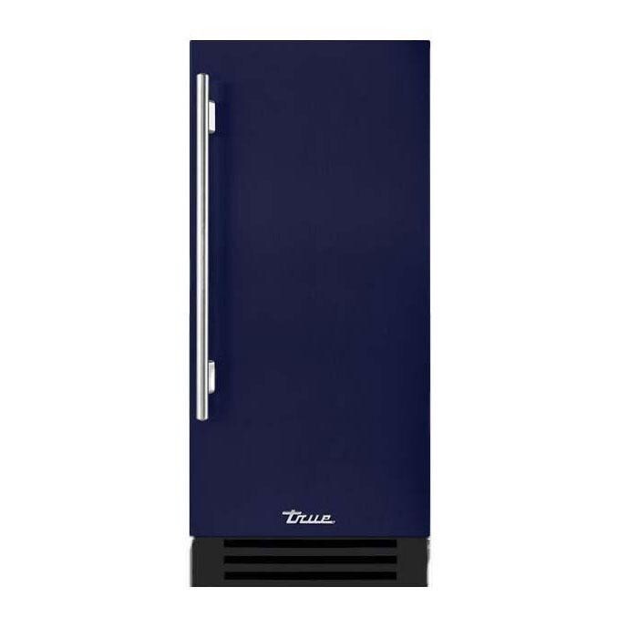 True 15 Inch 85 Lb. Right Hinge Outdoor Ice Maker - Cobalt w/ Stainless Steel Handle - TUI-15-R-OP-D~DSK-078-H04