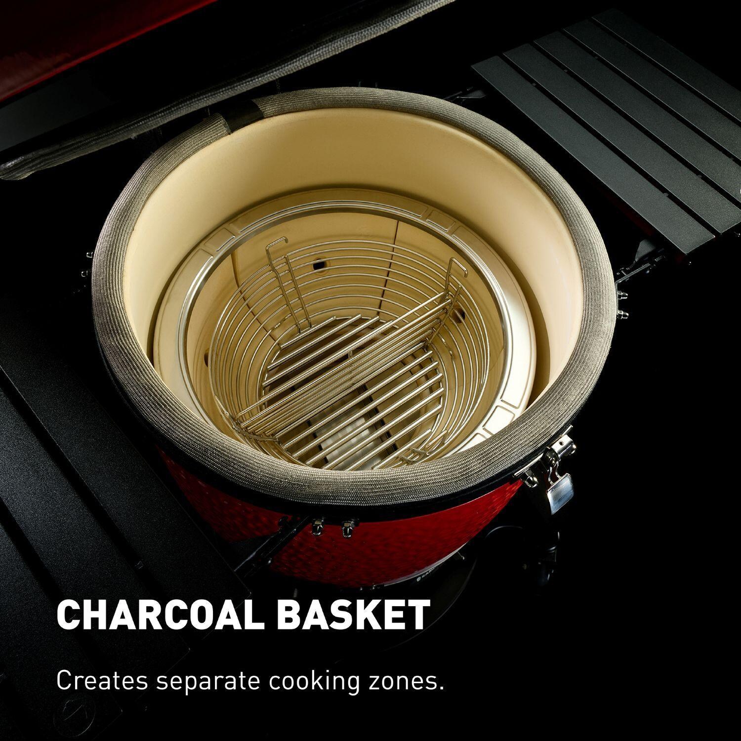 Kamado Joe Big Joe III 24-in Ceramic Kamado Grill Bundle - Charcoal Basket - Detail