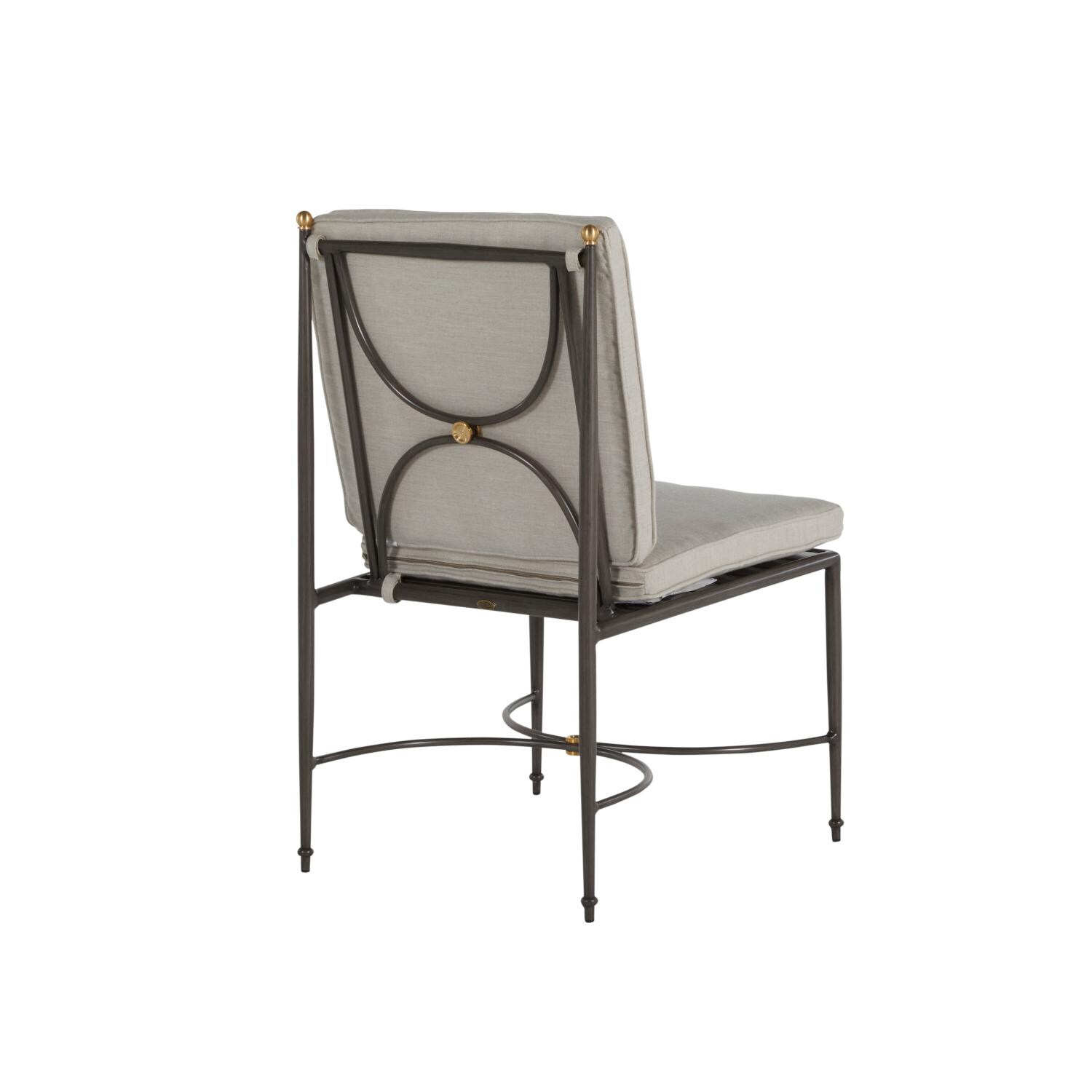 Summer Classics 436831+C833H6101W6101 Roma Aluminum Side Chair - 3/4 Rear View thumbnail