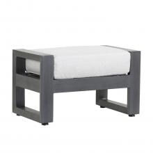 Redondo Aluminum Patio Ottoman W/ Sunbrella Cast Silver Cushion By Sunset West image