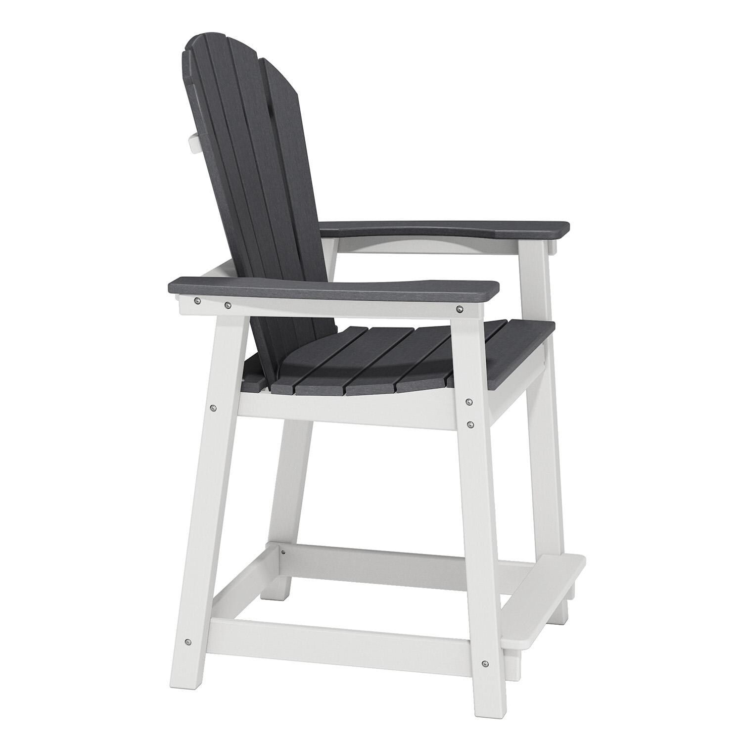 Lakeview Outdoor Designs LV-3311-5 Estatewood 5 Pc Polyresin Bar Set in White - Chair - White Background thumbnail