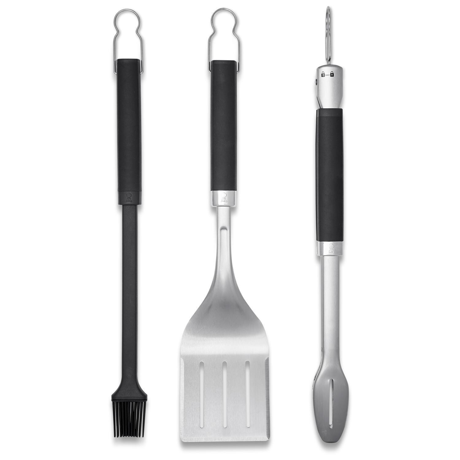 Weber 6772 Precision 3-Piece Grilling Tool Set - Overhead View - White Background thumbnail