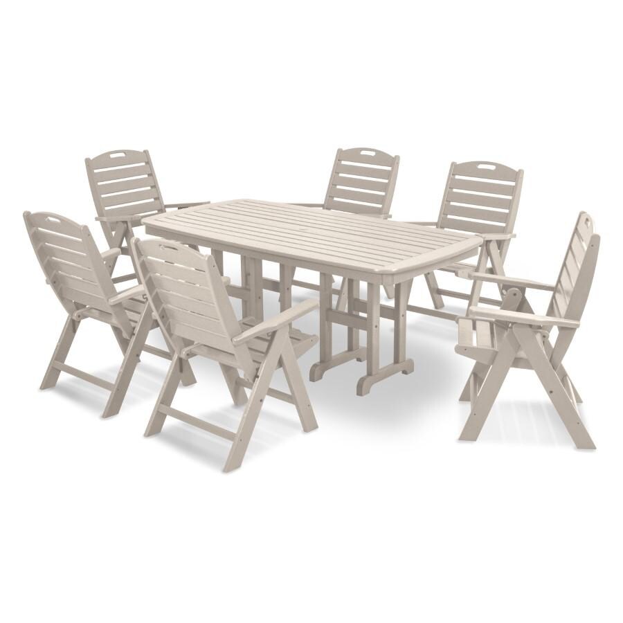 POLYWOOD Nautical 7-Piece Dining Set in Sand thumbnail