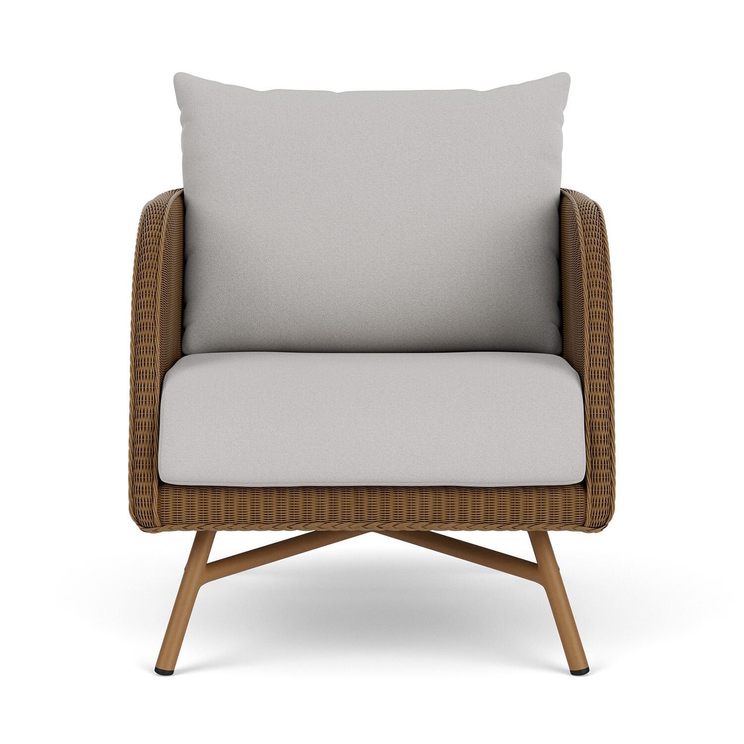 Essence Wicker Club Chair in Hickory/Tundra Dove By Lloyd Flanders