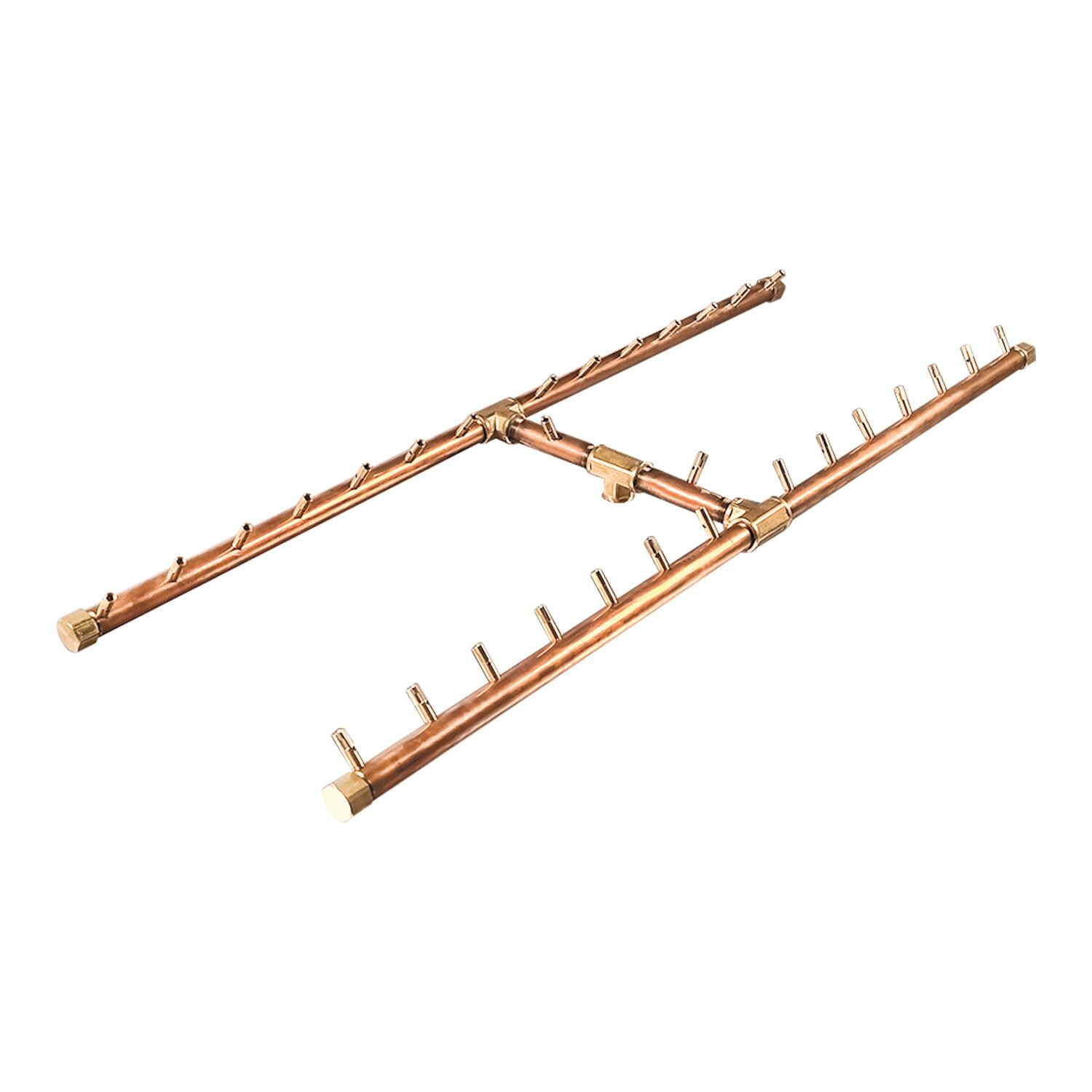 Warming Trends CFBH300NGALPL5625FK2 56 X 25-Inch Linear Natural Gas Fire Pit Burner Kit W/ 42 X 14-Inch H-Style CROSSFIRE Brass Burner - CROSSFIRE Brass Burner thumbnail