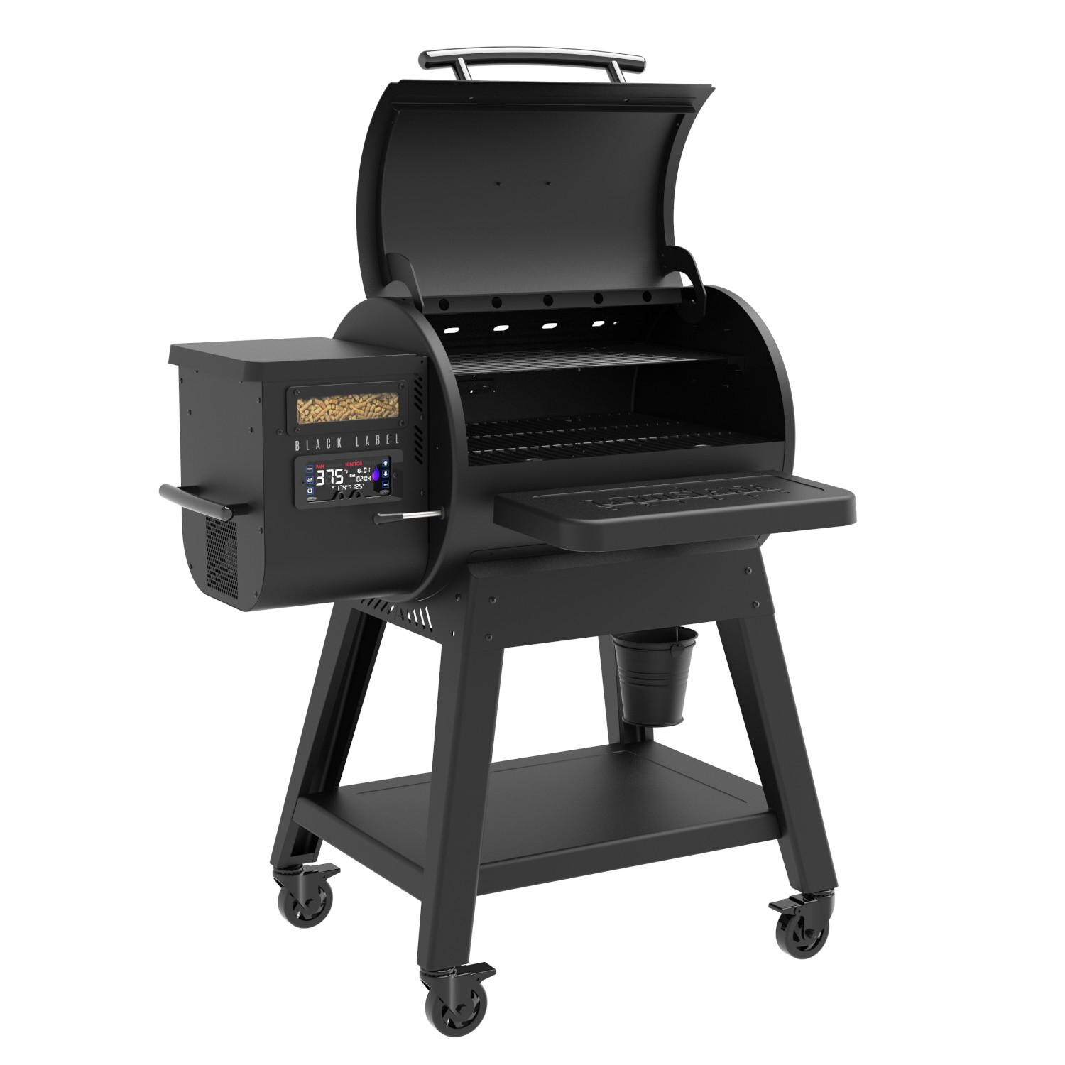 Louisiana Grills - 10638 - LG0800BL Black Label Series Pellet Grill - Angled Left Open thumbnail