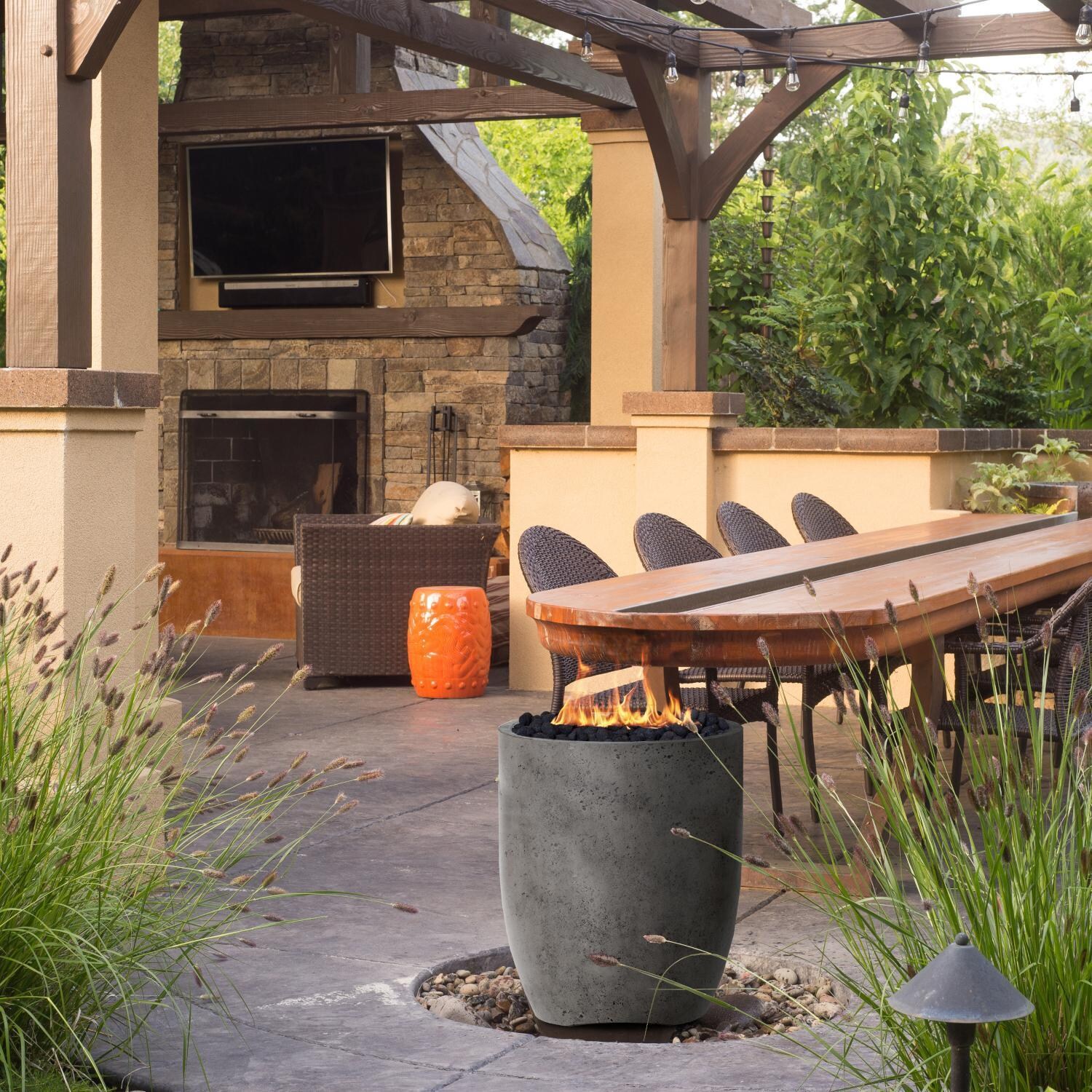 Prism Hardscapes SCPH-414-6NG Pentola 2 Fire Bowl - Natural Gas - Coastal - On the Patio thumbnail