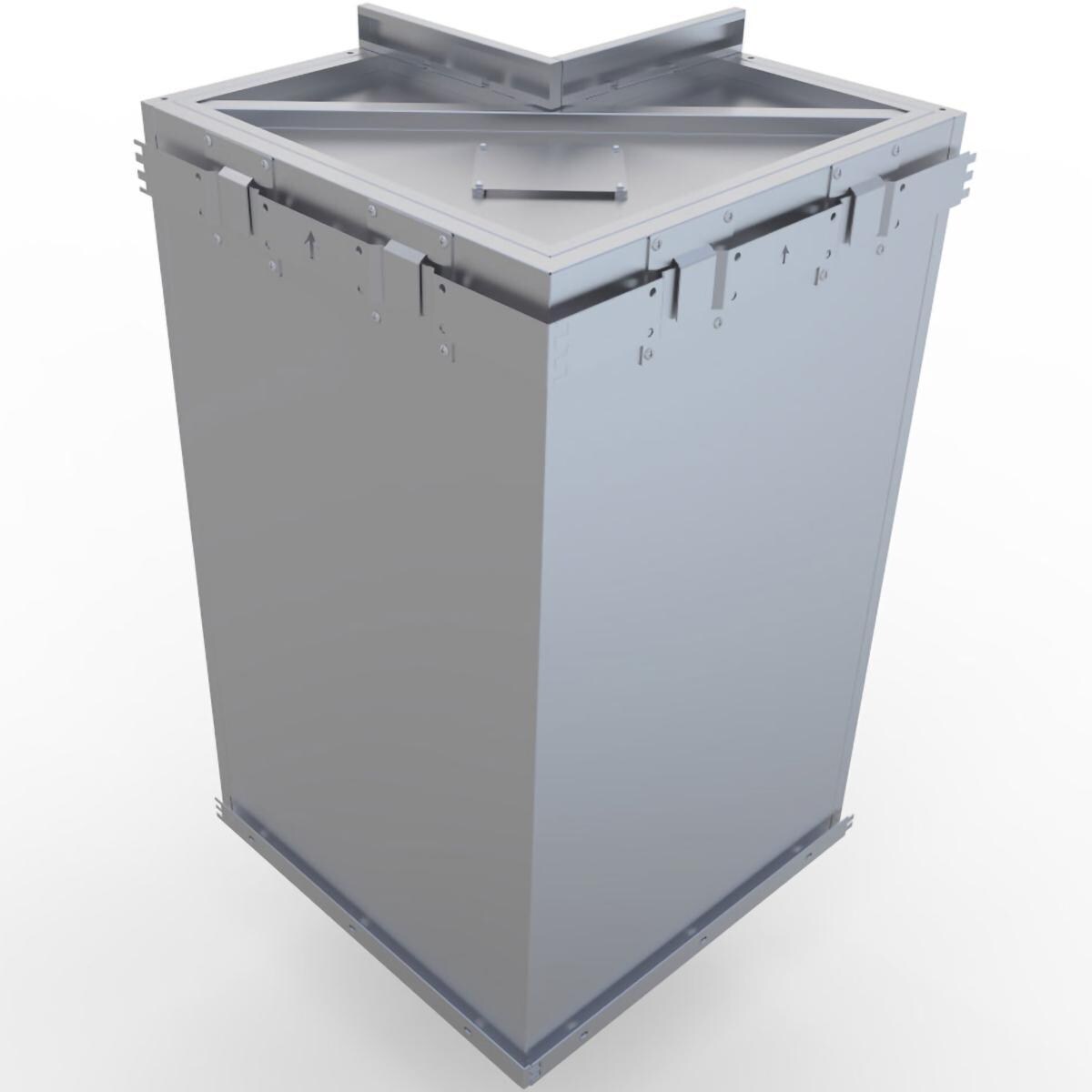 Sunstone SWC12SLS Outdoor Kitchen 90 Degree Corner Wall Cabinet w/ Lazy Susan Shelves - Cabinet Back - White Background thumbnail